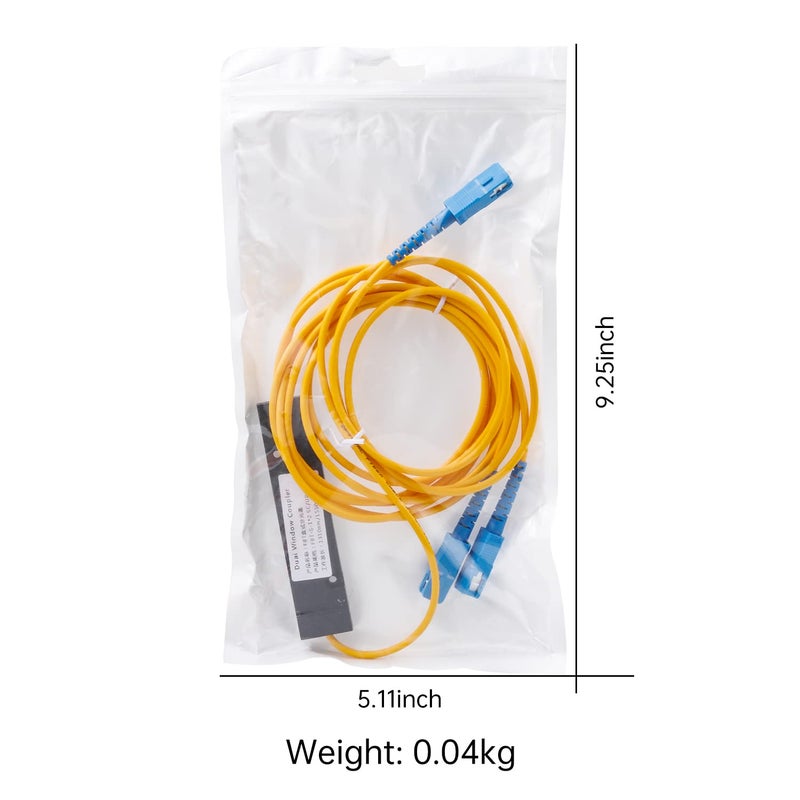 Duogalia 10 حزمة موزع الألياف الضوئية SC/UPC FBT 1x2 (1 في 2 خارج) أحادي الوضع 1310/1550 نانومتر لتوزيع إشارة الشبكة - Image 5